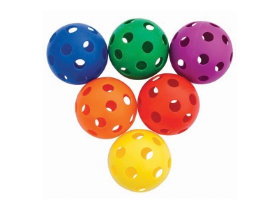 Unihockey ballen/ gatenballen voor tennisracket, set van 6