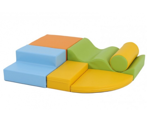 Soft Play foam blokken set 5A, 6-delig, lichte kleuren