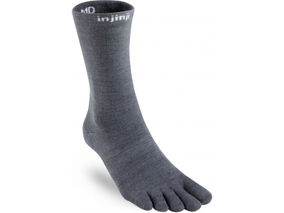 Injinji Teensokken Liner Light Weight Crew Wool Antraciet