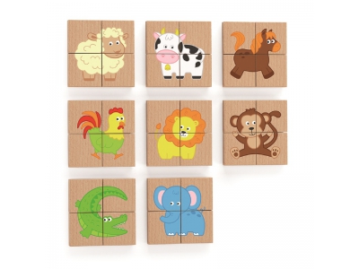 Magneetpuzzel Dieren, 32-delig